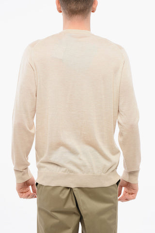 Maglia Girocollo Leggera In Cashmere e Seta