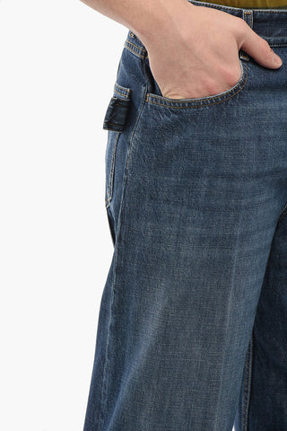 Jeans Baggy Cropped Fit con Risvolto 26cm