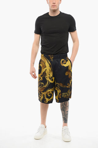 JEANS COUTURE Barocco Patterned WATERCOLOR Viscose Shorts