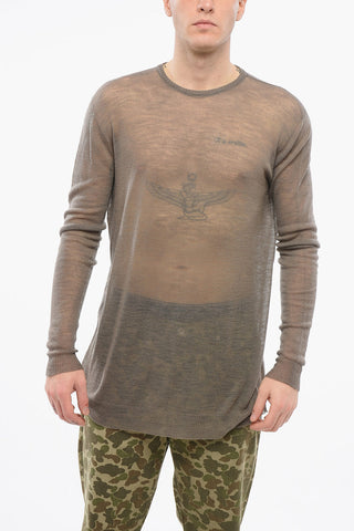 LIDO Maglia Girocollo in Lana See Through