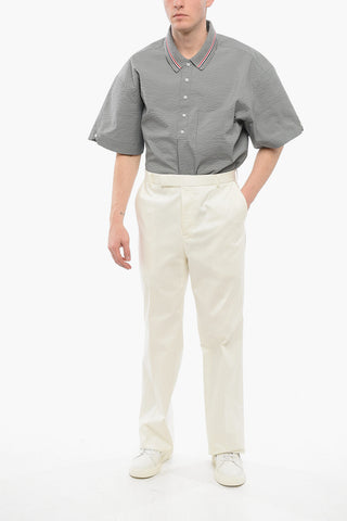 Twill Cotton Front Pleated Chinos Pants