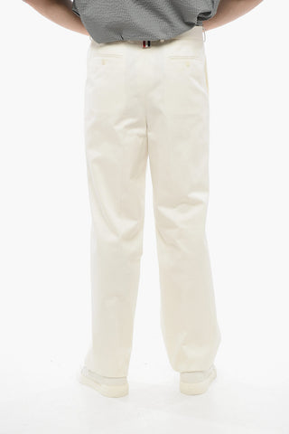 Twill Cotton Front Pleated Chinos Pants