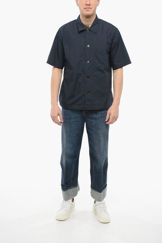 Camicia in Cotone a Maniche Corte con Taschino