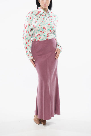 STUDIO Linen-Blend Skirt GOYALI With Slit