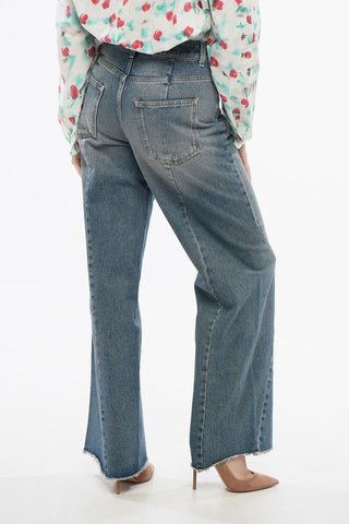Delavé Jeans with Transverse Seams and 27cm Frayed Hem