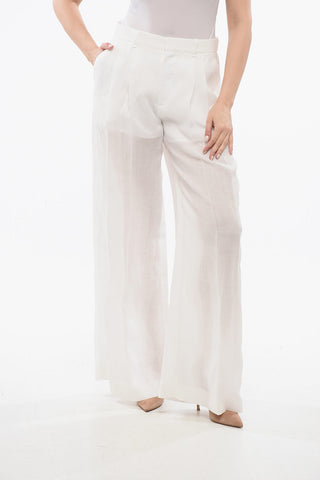Ramie Wide Leg Pants
