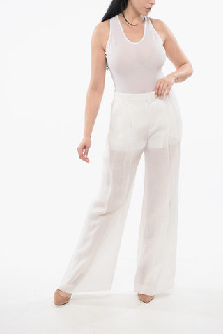 Ramie Wide Leg Pants