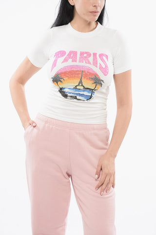 Front Printed PARIS Slim Fit T-Shirt