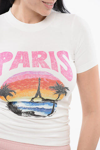 Front Printed PARIS Slim Fit T-Shirt