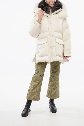 ARMY Quilted Down Jacket with Fur