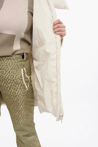 ARMY Quilted Down Jacket with Fur
