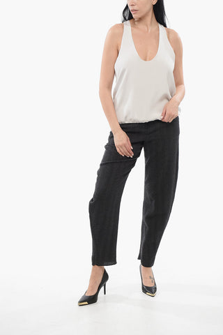 Silk U-neckline Top