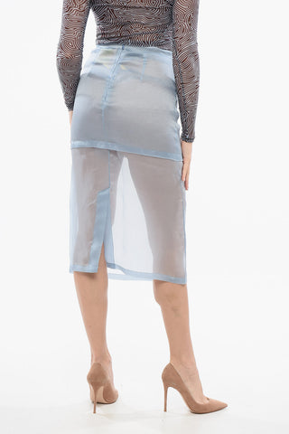 Sheer Silk Skirt with Layer