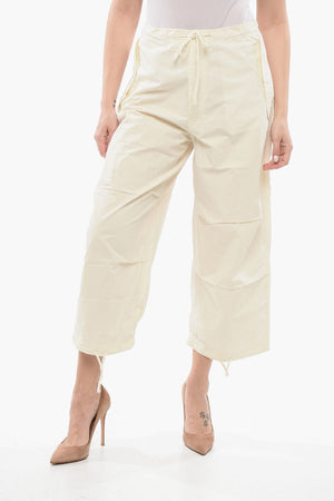 Solid Nylon Trousers with Adjustable Ankle