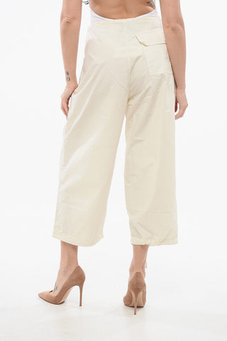 Solid Nylon Trousers with Adjustable Ankle