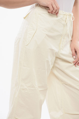 Solid Nylon Trousers with Adjustable Ankle