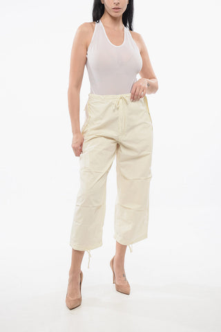 Solid Nylon Trousers with Adjustable Ankle