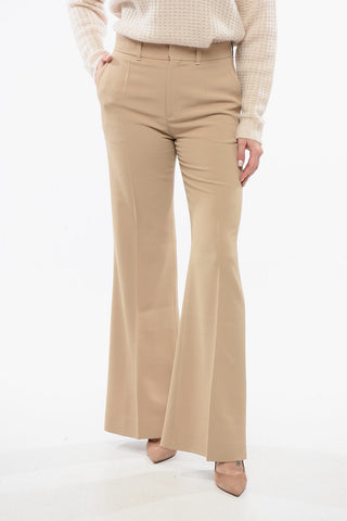 Flared Fit Wool Twill Trousers
