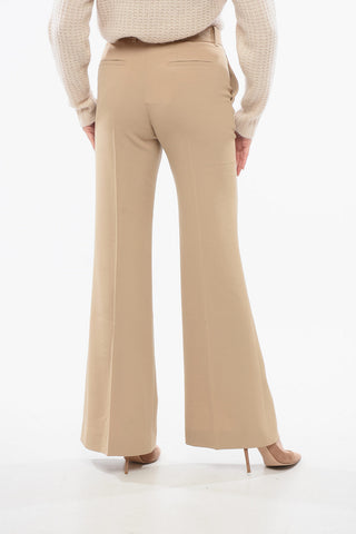 Flared Fit Wool Twill Trousers