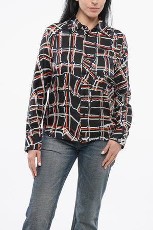 Silk Shirt with Checked Pattern