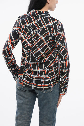 Silk Shirt with Checked Pattern