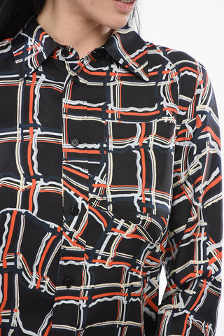 Silk Shirt with Checked Pattern