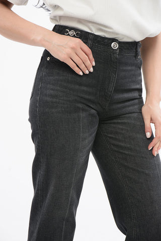 Jeans Straight Fit in Denim Stone Washed 20cm