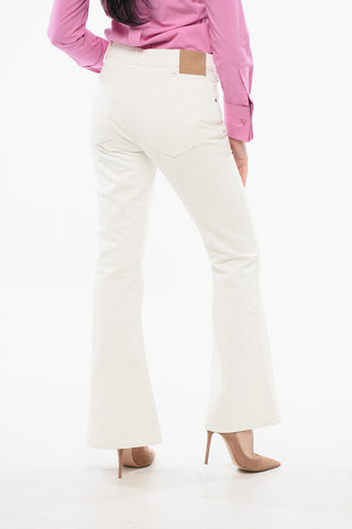 Bootcut-Jeans aus Baumwolle mit 30-cm-Gürtelschlaufen