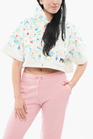 Felpa Hoodie Cropped Fit SPLASH con Maniche Corte