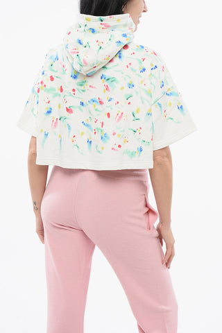 Felpa Hoodie Cropped Fit SPLASH con Maniche Corte
