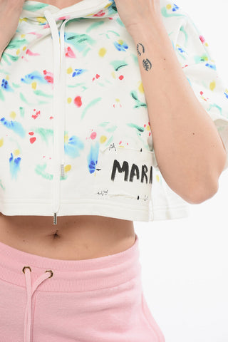 Felpa Hoodie Cropped Fit SPLASH con Maniche Corte