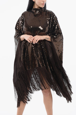 Abito Tunica in Paillettes con Frange