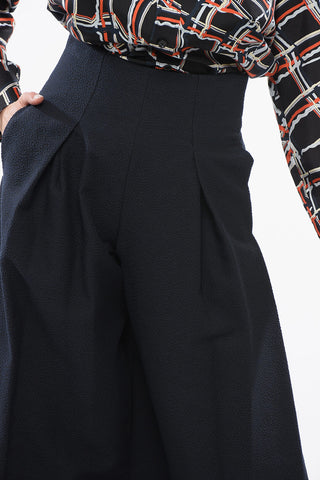 EMPORIO Pantaloni Wide Leg con Ricamo