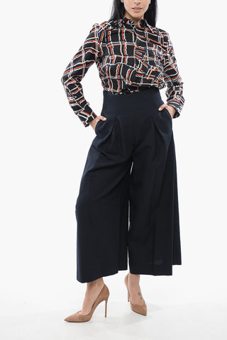 EMPORIO Pantaloni Wide Leg con Ricamo