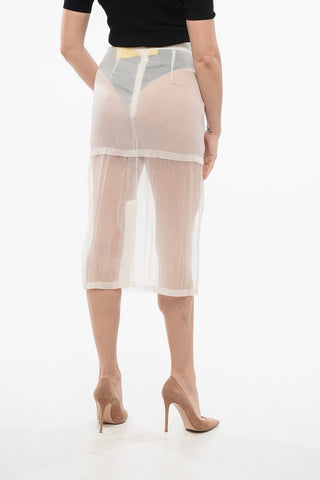 Sheer Silk Skirt with Layer