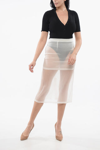 Sheer Silk Skirt with Layer