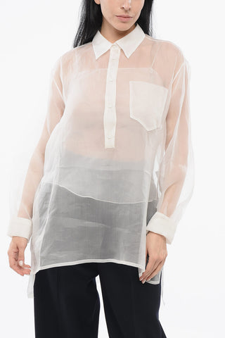 Camicia Sheer in Seta con Canotta