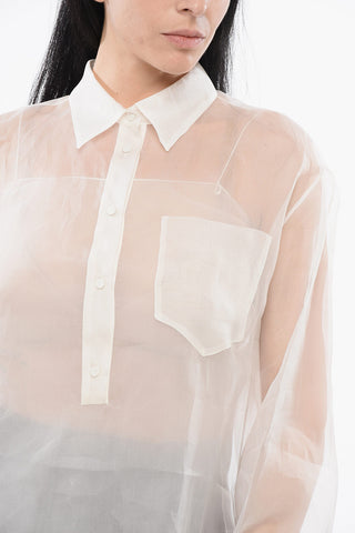 Camicia Sheer in Seta con Canotta