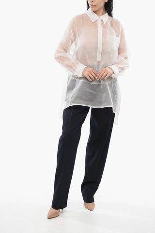 Camicia Sheer in Seta con Canotta