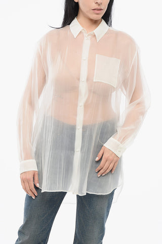 Silk Oversized Asymmetric Blouse