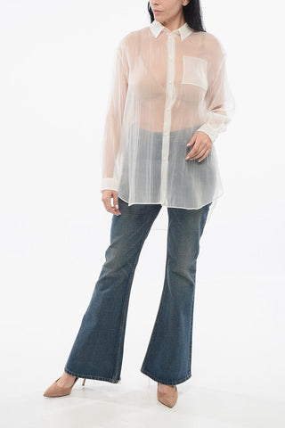 Silk Oversized Asymmetric Blouse