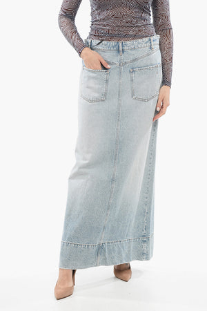 데님 스커트 PIAVEDE 연한 워싱