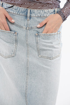 데님 스커트 PIAVEDE 연한 워싱