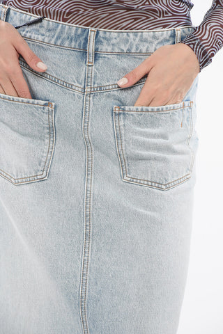 Denim Skirt PIAVEDE With Light Wash