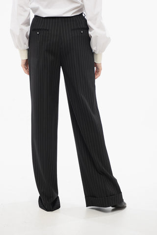 Pantaloni Gessati Svasati