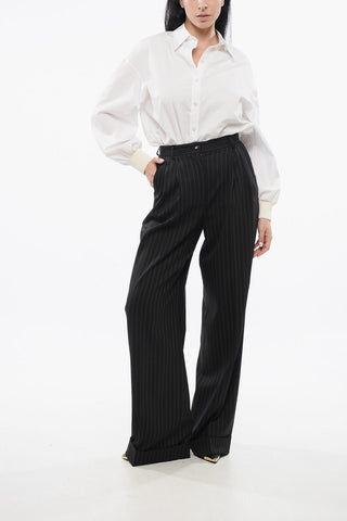 Pantaloni Gessati Svasati