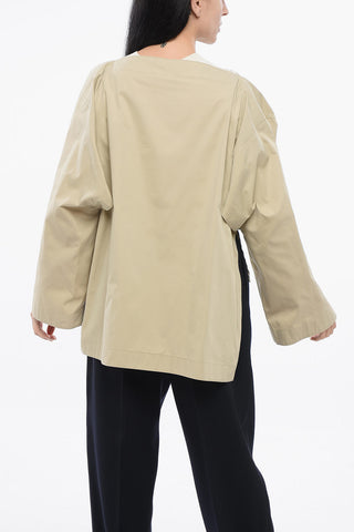 Dropped Shoulder Blouse with Tie Detail