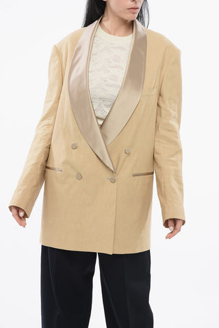Blazer Over Doppiopetto con Rever Sciallato