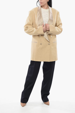 Blazer Over Doppiopetto con Rever Sciallato