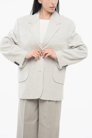 LES SCULPTURES Padded Shoulder TITOLO Blazer